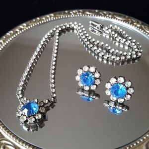 VINTAGE Saphire neclace and earrings